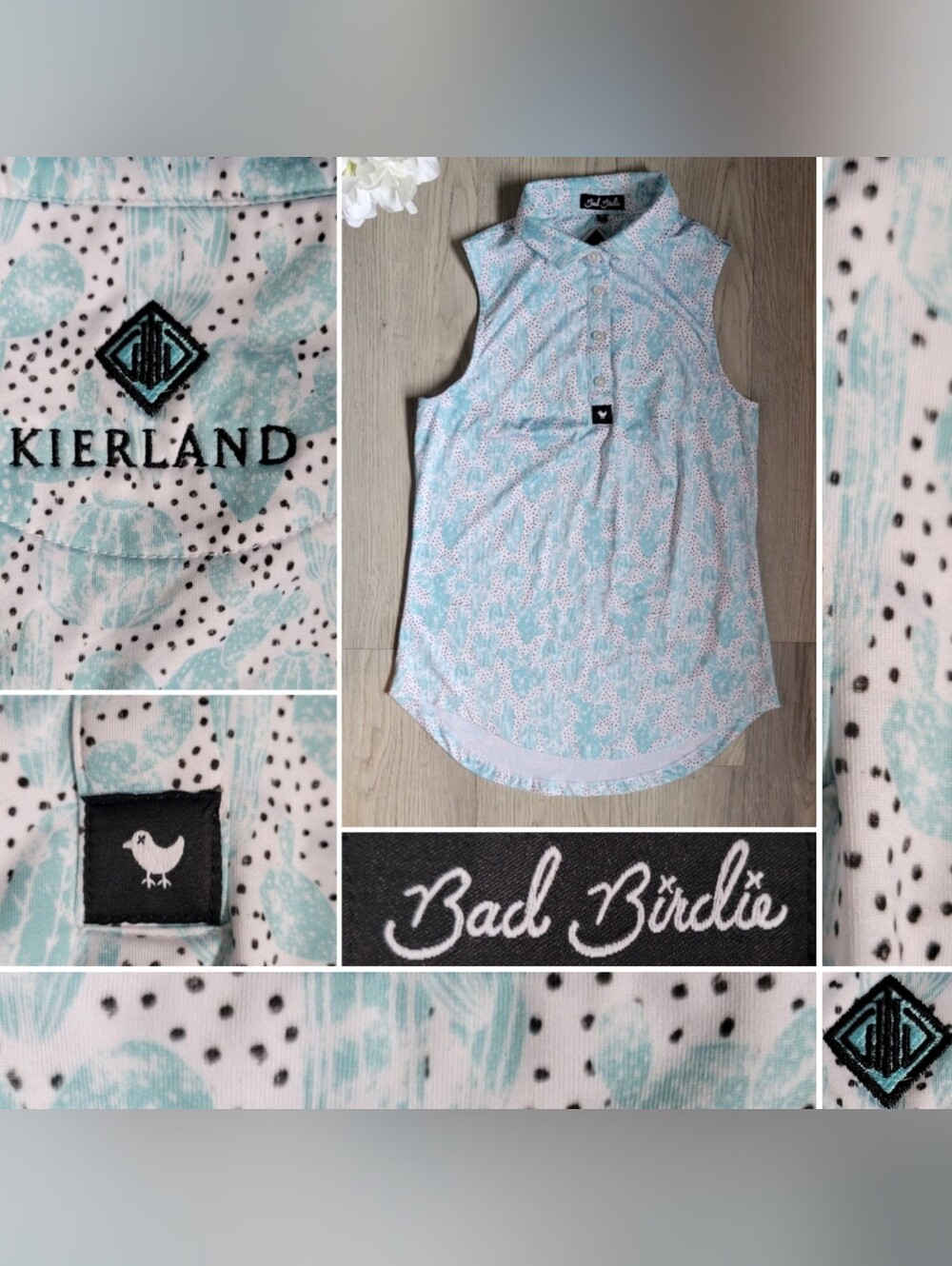 Bad Birdie Cactus Cooler Polo Collared Custom Kierland Flagship Golf Shirt, XS